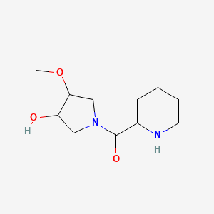 molecular formula C11H20N2O3 B1478120 (3-Hydroxy-4-methoxypyrrolidin-1-yl)(piperidin-2-yl)methanone CAS No. 2097947-07-2