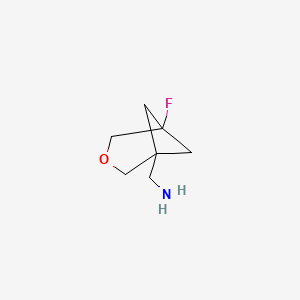 molecular formula C7H12FNO B14781202 (5-Fluoro-3-oxabicyclo[3.1.1]heptan-1-yl)methanamine 