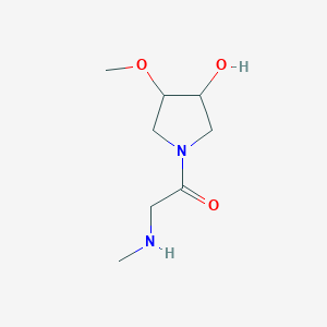molecular formula C8H16N2O3 B1478121 1-(3-Hydroxy-4-methoxypyrrolidin-1-yl)-2-(methylamino)ethan-1-one CAS No. 2092289-32-0