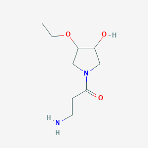 molecular formula C9H18N2O3 B1478123 3-Amino-1-(3-ethoxy-4-hydroxypyrrolidin-1-yl)propan-1-one CAS No. 2097985-38-9
