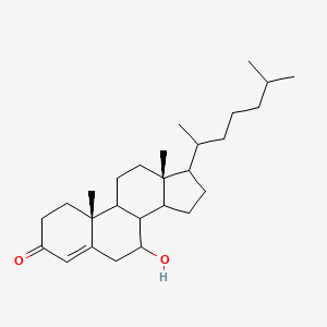 molecular formula C27H44O2 B14781231 (10R,13R)-7-hydroxy-10,13-dimethyl-17-(6-methylheptan-2-yl)-1,2,6,7,8,9,11,12,14,15,16,17-dodecahydrocyclopenta[a]phenanthren-3-one 