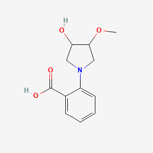 molecular formula C12H15NO4 B1478125 2-(3-Hydroxy-4-methoxypyrrolidin-1-yl)benzoic acid CAS No. 2098116-26-6