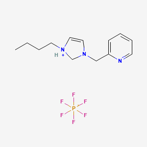 2-[(1-Butyl-1,2-dihydroimidazol-1-ium-3-yl)methyl]pyridine;hexafluorophosphate