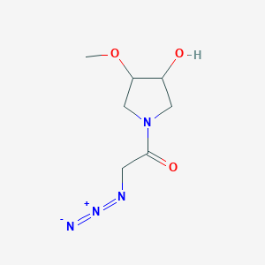 molecular formula C7H12N4O3 B1478130 2-叠氮基-1-(3-羟基-4-甲氧基吡咯烷-1-基)乙酮 CAS No. 2098132-44-4