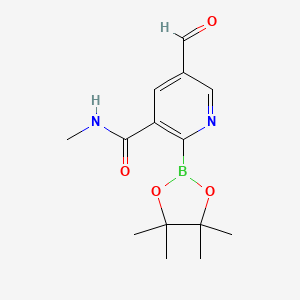 5-formyl-N-methyl-2-(4,4,5,5-tetramethyl-1,3,2-dioxaborolan-2-yl)pyridine-3-carboxamide