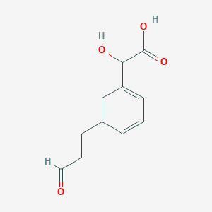 molecular formula C11H12O4 B14781361 (3-(Carboxy(hydroxy)methyl)phenyl)propanal 