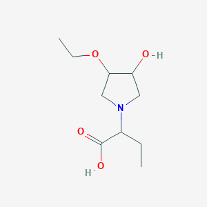 molecular formula C10H19NO4 B1478137 2-(3-Ethoxy-4-hydroxypyrrolidin-1-yl)butanoic acid CAS No. 2097947-17-4