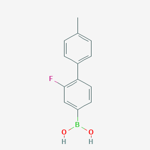 molecular formula C13H12BFO2 B14781372 (2-Fluoro-4'-methyl-[1,1'-biphenyl]-4-yl)boronic acid 