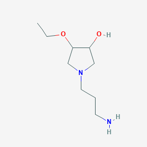 molecular formula C9H20N2O2 B1478139 1-(3-Aminopropyl)-4-ethoxypyrrolidin-3-ol CAS No. 2098132-48-8