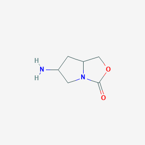 molecular formula C6H10N2O2 B14781416 6-amino-5,6,7,7a-tetrahydro-1H-pyrrolo[1,2-c][1,3]oxazol-3-one 