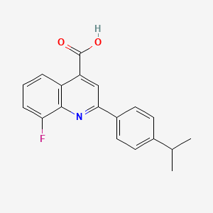 molecular formula C19H16FNO2 B14781424 8-Fluoro-2-(4-isopropylphenyl)quinoline-4-carboxylic acid 