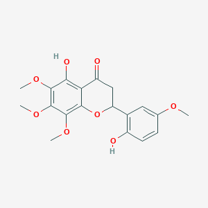 molecular formula C19H20O8 B14781425 5-Hydroxy-2-(2-hydroxy-5-methoxyphenyl)-6,7,8-trimethoxychroman-4-one 