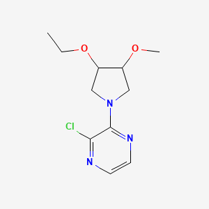molecular formula C11H16ClN3O2 B1478144 2-Chloro-3-(3-ethoxy-4-methoxypyrrolidin-1-yl)pyrazine CAS No. 2098132-67-1