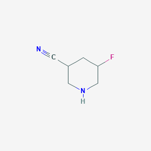 molecular formula C6H9FN2 B14781451 3-Piperidinecarbonitrile, 5-fluoro- 