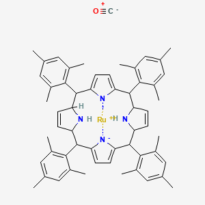 Carbon monoxide;ruthenium(2+);5,10,15,20-tetrakis(2,4,6-trimethylphenyl)-1,4,5,10,11,14,15,20,21,23-decahydroporphyrin-22,24-diide