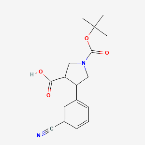 Boc-(+/-)-trans-4-(3-cyanophenyl)pyrrolidine-3-carboxylic acid