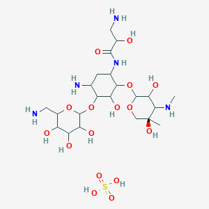 molecular formula C22H45N5O16S B14781505 Isepamicin (sulfate) 