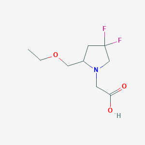 molecular formula C9H15F2NO3 B1478152 2-(2-(乙氧甲基)-4,4-二氟吡咯烷-1-基)乙酸 CAS No. 2098047-35-7