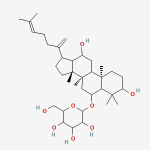 molecular formula C36H60O8 B14781523 2-[[(8R,10R,14R)-3,12-dihydroxy-4,4,8,10,14-pentamethyl-17-(6-methylhepta-1,5-dien-2-yl)-2,3,5,6,7,9,11,12,13,15,16,17-dodecahydro-1H-cyclopenta[a]phenanthren-6-yl]oxy]-6-(hydroxymethyl)oxane-3,4,5-triol 