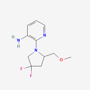 molecular formula C11H15F2N3O B1478153 2-(4,4-Difluoro-2-(methoxymethyl)pyrrolidin-1-yl)pyridin-3-amine CAS No. 2098133-22-1