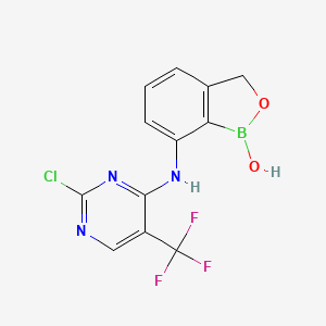 7-{[2-Chloro-5-(trifluoromethyl)pyrimidin-4-yl]amino}-1,3-dihydro-2,1-benzoxaborol-1-ol