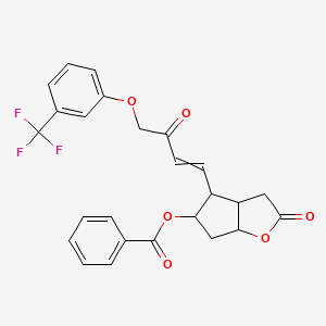 5-benzoyloxy-4-[3-oxo-4-(3-(trifluoromethyl)phenoxy)-1-butenyl]-hexahydro-2H-cyclopenta[b]furan-2-one