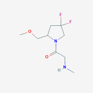 molecular formula C9H16F2N2O2 B1478162 1-(4,4-二氟-2-(甲氧基甲基)吡咯烷-1-基)-2-(甲基氨基)乙酮 CAS No. 2098115-09-2