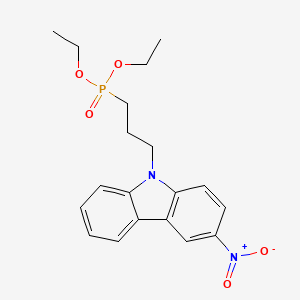 molecular formula C19H23N2O5P B14781624 9-(3-Diethoxyphosphorylpropyl)-3-nitrocarbazole 