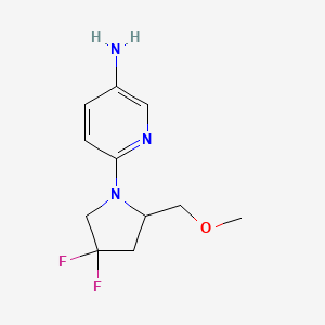 molecular formula C11H15F2N3O B1478163 6-(4,4-Difluoro-2-(methoxymethyl)pyrrolidin-1-yl)pyridin-3-amine CAS No. 2098076-35-6