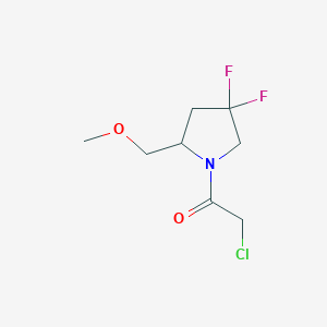 molecular formula C8H12ClF2NO2 B1478165 2-Chloro-1-(4,4-difluoro-2-(methoxymethyl)pyrrolidin-1-yl)ethan-1-one CAS No. 2092062-83-2