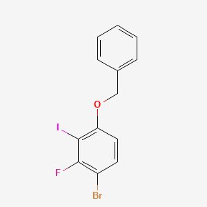 molecular formula C13H9BrFIO B14781659 1-(Benzyloxy)-4-bromo-3-fluoro-2-iodobenzene 