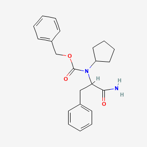 benzyl N-(1-amino-1-oxo-3-phenylpropan-2-yl)-N-cyclopentylcarbamate