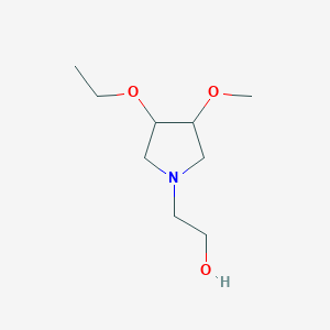 molecular formula C9H19NO3 B1478169 2-(3-Ethoxy-4-methoxypyrrolidin-1-yl)ethan-1-ol CAS No. 2098116-57-3