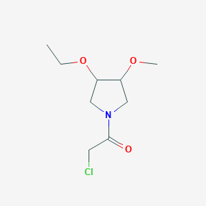molecular formula C9H16ClNO3 B1478170 2-Chloro-1-(3-ethoxy-4-methoxypyrrolidin-1-yl)ethan-1-one CAS No. 2097993-44-5
