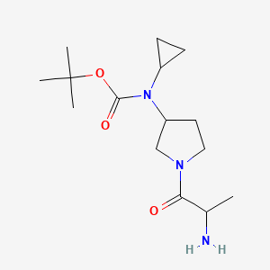 molecular formula C15H27N3O3 B14781720 tert-butyl N-[1-(2-aminopropanoyl)pyrrolidin-3-yl]-N-cyclopropylcarbamate 