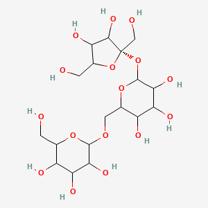 molecular formula C18H32O16 B14781725 2-[[6-[(2S)-3,4-dihydroxy-2,5-bis(hydroxymethyl)oxolan-2-yl]oxy-3,4,5-trihydroxyoxan-2-yl]methoxy]-6-(hydroxymethyl)oxane-3,4,5-triol 