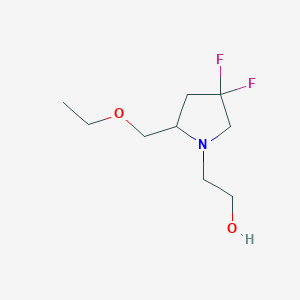 molecular formula C9H17F2NO2 B1478174 2-(2-(Ethoxymethyl)-4,4-difluoropyrrolidin-1-yl)ethan-1-ol CAS No. 2098107-14-1