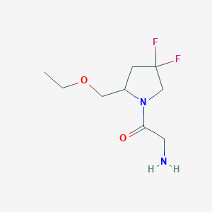 molecular formula C9H16F2N2O2 B1478176 2-Amino-1-(2-(ethoxymethyl)-4,4-difluoropyrrolidin-1-yl)ethan-1-one CAS No. 2098076-48-1
