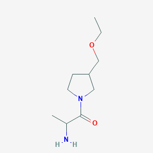 molecular formula C10H20N2O2 B1478183 2-Amino-1-(3-(ethoxymethyl)pyrrolidin-1-yl)propan-1-one CAS No. 1869076-13-0