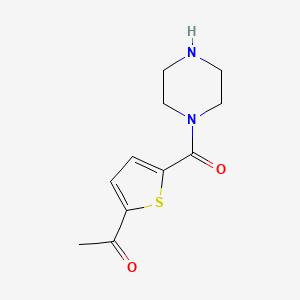 molecular formula C11H14N2O2S B1478189 1-(5-(Piperazine-1-carbonyl)thiophen-2-yl)ethan-1-one CAS No. 1880413-21-7