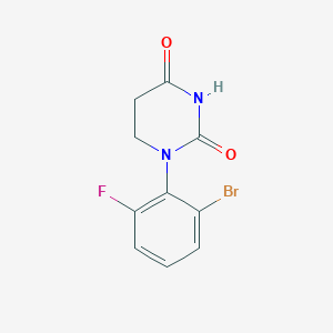 molecular formula C10H8BrFN2O2 B14781894 1-(2-Bromo-6-fluoro-phenyl)hexahydropyrimidine-2,4-dione 