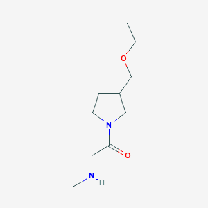 molecular formula C10H20N2O2 B1478190 1-(3-(Ethoxymethyl)pyrrolidin-1-yl)-2-(methylamino)ethan-1-one CAS No. 1876157-38-8
