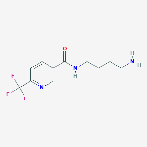 molecular formula C11H14F3N3O B1478192 N-(4-氨基丁基)-6-(三氟甲基)吡啶-3-甲酰胺 CAS No. 1840178-20-2