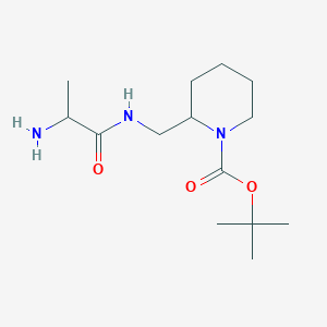 molecular formula C14H27N3O3 B14781996 Tert-butyl 2-[(2-aminopropanoylamino)methyl]piperidine-1-carboxylate 