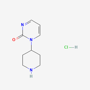 molecular formula C9H14ClN3O B1478200 1-(Piperidin-4-yl)-1,2-dihydropyrimidin-2-one hydrochloride CAS No. 1949815-73-9