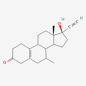 molecular formula C21H28O2 B14782003 (13S,17R)-17-ethynyl-17-hydroxy-7,13-dimethyl-1,2,4,6,7,8,9,11,12,14,15,16-dodecahydrocyclopenta[a]phenanthren-3-one 