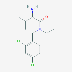 molecular formula C14H20Cl2N2O B14782005 2-amino-N-[(2,4-dichlorophenyl)methyl]-N-ethyl-3-methylbutanamide 