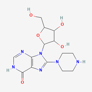 9-pentofuranosyl-8-(piperazin-1-yl)-9H-purin-6-ol