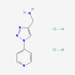 molecular formula C8H11Cl2N5 B1478205 [1-(pyridin-4-yl)-1H-1,2,3-triazol-4-yl]methanamine dihydrochloride CAS No. 1949816-01-6