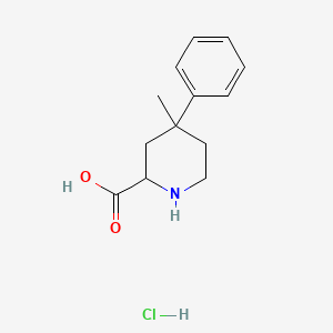 4-Methyl-4-phenylpiperidine-2-carboxylic acid hydrochloride